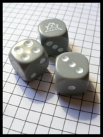 Dice : Dice - Game Dice - Mechwarrior White on Grey